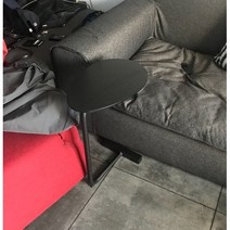 베란다 이케아 슬림 사이드 부부 거실 테이블, 올블랙