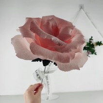 가더GADE 장미 꽃 한송이 선물용 꽃받침대 세트 인테리어 실내 장식소품 1송이 대형 자이언트 페이퍼 플라워 종이, 8Z) PC