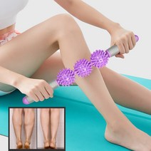 S/3구 롤링 마사지 폴/마사지 롤러/셀프 마사지/안마기/공 마사지, 3구 롤링 마사지 폴/색상랜덤, 1