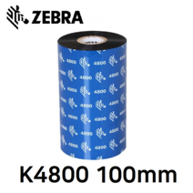 지브라 K4800 100mm X 300M 레진 Resin 리본(먹지) 열전사 리본 바코드 라벨 프린터용 정품 (1롤)