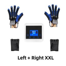 코어스케이팅 보드 매트 충전 휴대용 재활 로봇 장갑 뇌졸중 편마비 뇌경색 훈련 장비 손가락 연습기, Left and Right XXL+US Plug