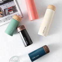 귀여운 미니 우드 텀블러 150ml 250ml 어린이 초등학생 소형 보온 보냉병, 미니 우드 보온보냉병 민트-150ml