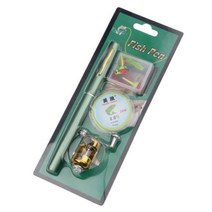 낚싯대 탄소 플라이 섬유 초경량 낚시대 스피닝 휴대용 초보 바위 얼음 루어 릴 1m 텔레스코픽 미니 포켓 펜 알루미늄 합금 물고기 장대 (로드 + 휠 + 액세서리 + 와이어, 초록, [05] GN