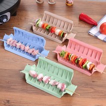 자동 양꼬치기계 양꼬치 그릴 꼬치 구이기 빠른 쉬운 바베큐 케밥 메이커 고기 브로치, 무작위 색상