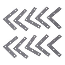 평평한 L자형 수리 브래킷 10X 앵글 플레이트 코너 브레이스 80mm X, 한개옵션1, 01 Silver