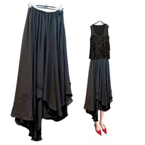 마후쿠 쉬폰 집시풍 밴딩 롱스커트ab5805