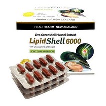 HEALTHFARM 헬스팜 리피드쉘 6000 초록입홍합 with 글루코사민 오메가3 180캡슐