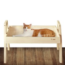 국내 제작 편백 원목 수제작 고양이 쇼파 침대 캣타워 침대/쇼파, 01_편백나무 원목 고양이 소파 침대 단품