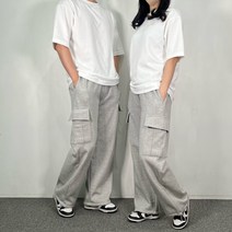 유니섹스 벌룬 건빵 카코 스트링 와이드팬츠 3컬러