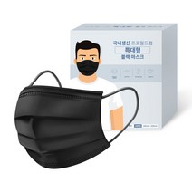 프로월드컵 국내생산 특대형 블랙마스크, 100매입, 1개, 블랙