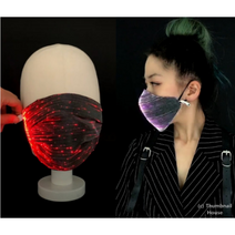 야광 LED마스크 자체발광 패션마스크 파티용 힙한마스크 2타입, 타입B(LED면적 최대치), 1개