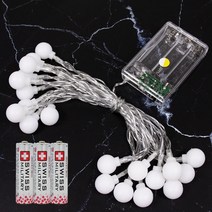 라이프란스 LED 앵두전구 캠핑 건전지 USB 리모컨 방수 방꾸미기 감성 줄조명, 건전지형(건전지포함), 3M 20구