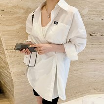 여자 랩 스타일 롱 셔츠