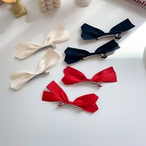 블랙핑크 지수 리본 포인트 옆머리 헤어 집게핀