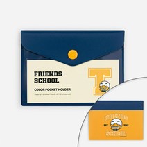카카오프렌즈 스쿨 컬러 포켓 홀더 카드지갑 스몰, 튜브