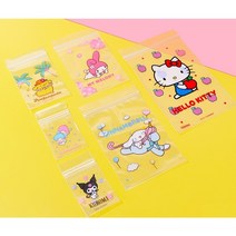 산리오 캐릭터즈 팬시 지퍼백 여행용 가정용, 시나모롤(L), 1개