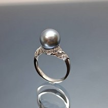 8~8.5mm 천연흑진주반지(14k 2.8g H492)