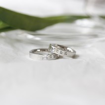 보핀 큐빅 써지컬 기념일 각인 커플링&커플반지