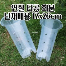 반투명 난/수경 재배용 매쉬 타공형 포트 화분 D17 17X26CM 가드닝 화단 대형