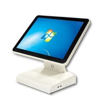 [해외] POS 시스템 일체형 고 15 인치 터치 스크린 POS 터미널 EPOS 시스템 WINDOWS POS 레스토랑, White