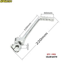 13mm 16mm 구멍 킥 스타트 레버 시작 페달 50cc 70cc 90cc 110cc 125cc 140cc 150cc 160cc kayo ssr sdg bse 먼지 구덩이 자전거, 화이트 홀 13mm