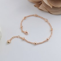 예뻐지는주얼리 볼체인 컷팅 레이어드 데일리 로즈골드 볼륨팔찌 볼팔찌 14K 18K