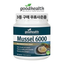 굿헬스 뉴질랜드 초록입홍합 초록홍합 그린머슬 6000mg 초록잎홍합, 굿헬스 초록입홍합 6000mg 100캡슐, 1개