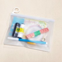 기본 바느질세트 반짓고리 실 바늘 피팅줄자 수성초크펜 실뜯개 쪽가위 쇠골무 시침핀, 1개