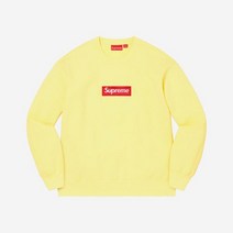 슈프림 박스로고 크루넥 페일 옐로우 - 22FW Supreme Box Logo Crewneck Pale Yellow - 22FW
