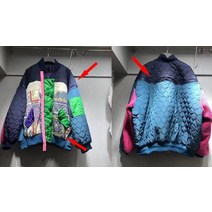 여성경량패딩 파카 자켓 코트 getspring 컬러 매칭 인쇄 겨울 패치워크 불규칙한