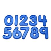 몬테소리 수학 자료 쓰기 기술 학습 장난감 0-9 숫자 계산 3 년 교육 보조 D86Y, 06 Blue Numbers