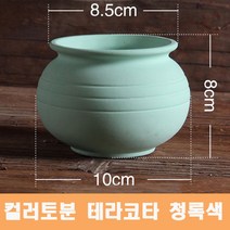 컬러 토분(항아리형/청록색) 화분 미니토분 다육이 테라코타 수입도매