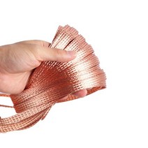 어스선 접지 케이블 용접선 홀더선 미터 부스 바 점퍼 가격 변압기 접지 스트립 접지 용 얇은 도금 유연한 구리선, 구리, 1m, 폭 20mm 12mm2