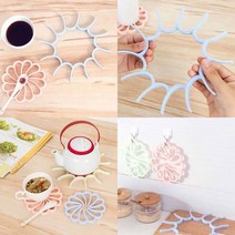 하늘 실리콘냄비받침대 1p 찌개 깔개 컵받침대 만들기 실리콘받침 냄비받침만들기, 기본