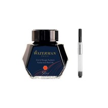 워터맨 만년필 병잉크 50ml, 적색+컨버터, 1개