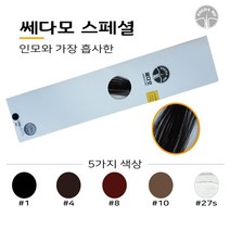 헤어증모술 스페셜) 증모재료 가발 빈모/머리숱증가 자연스러운 스타일링 증모술재료, 2번/4번)다크브라운, 1개