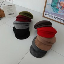 셀러허브(잡화) 여자 남자 울모 주름 뉴스보이캡 겨울 모자