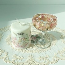 부케캔들만들기 젤캔들 부케말리기선물 DIY, 젤캔들홀더, 잉글리쉬페어&프리지아