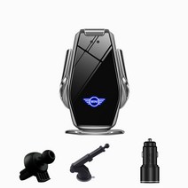 Ecool carlogo 무선충전 핸드폰 거치대 + carlogo 3.0 고속충전기 + 송풍구 거치대 + 부착형 거치대 + USB-C 전원선 세트, Silver, MINI