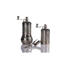 소금 및 후추 그라인더 세트 허브 밀 향신료 커피 콩 설명서앤티크 구리 USA 미국, Bright Silver 핫템 잇템