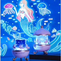 KEFAN 회전 오두막 오르골 별하늘 무드등, 오르골 모델