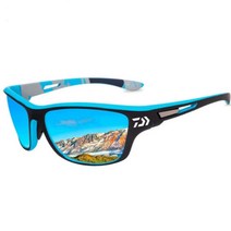 DAIWA 남성용 편광 낚시 선글라스 운전 사이클링 UV 차단 고글 스포츠 UV400, No box-blue