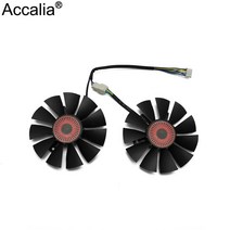 75mm 12V0.25A 쿨러 팬 ASUS STRIX GTX1050 Ti GTX 1050Ti RX460 그래픽 카드 R9 370 냉각, 한개옵션0