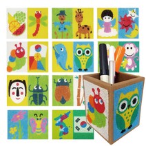 [동화오피스] 데코샌드 연필꽂이만들기 / 샌드아트 DIY 어린이 만들기키트, 201 과일+잠자리, 1개