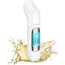 2022 최신 모델 알코올 테스터 LED 디지털 정밀 판독 표시 호흡 검출기 알코올 검출기 고정밀 반도체 센서 USB 충전 가능 상업용 비접촉식 술취한 LED 디스플레이 고성능 휴대용 자동 꺼짐 화이트