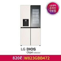 LG전자 LG 오브제 컬렉션 얼음정수기 냉장고 W823GBB472, 폐가전수거있음