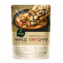 CJ더마켓 간편식 즉석식품 국레시피 탑티어 비비고 시래기 감자탕 국 탕 찌개 밀키트 460G, 1개