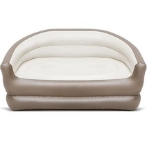 탄씨엔쯔 디럭스 2인용 플로킹 에어 소파, 베이지