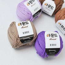 패션메이드 아몬드 코마면 뜨개 가방 소품 의류 인형실1팩(5볼), 44번