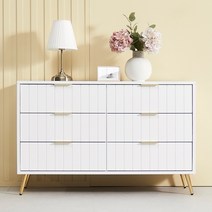 가온리빙 끌레오 원목 서랍장, 와이드 3단(화이트)